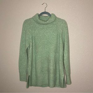 Loft mint green long sleeve turtleneck sweater